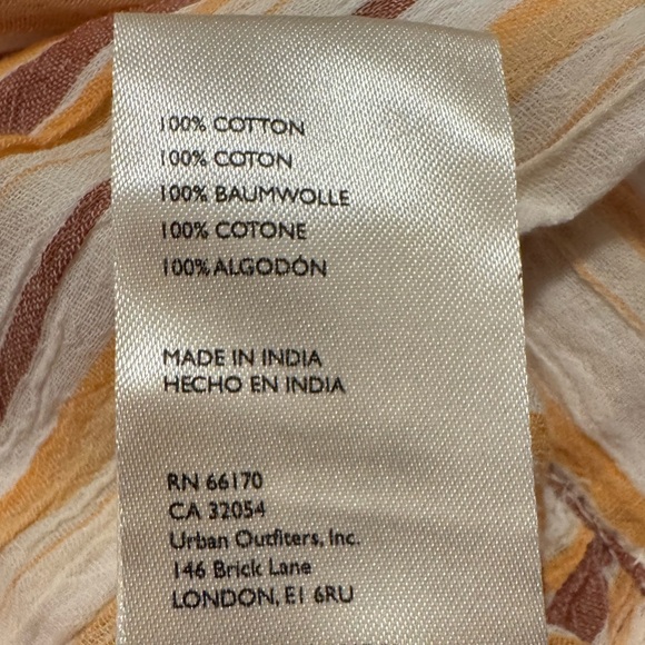 Anthropologie 💛 Balloon Sleeve Cropped Striped Tie Blouse 💛 NWT - Picture 11 of 12